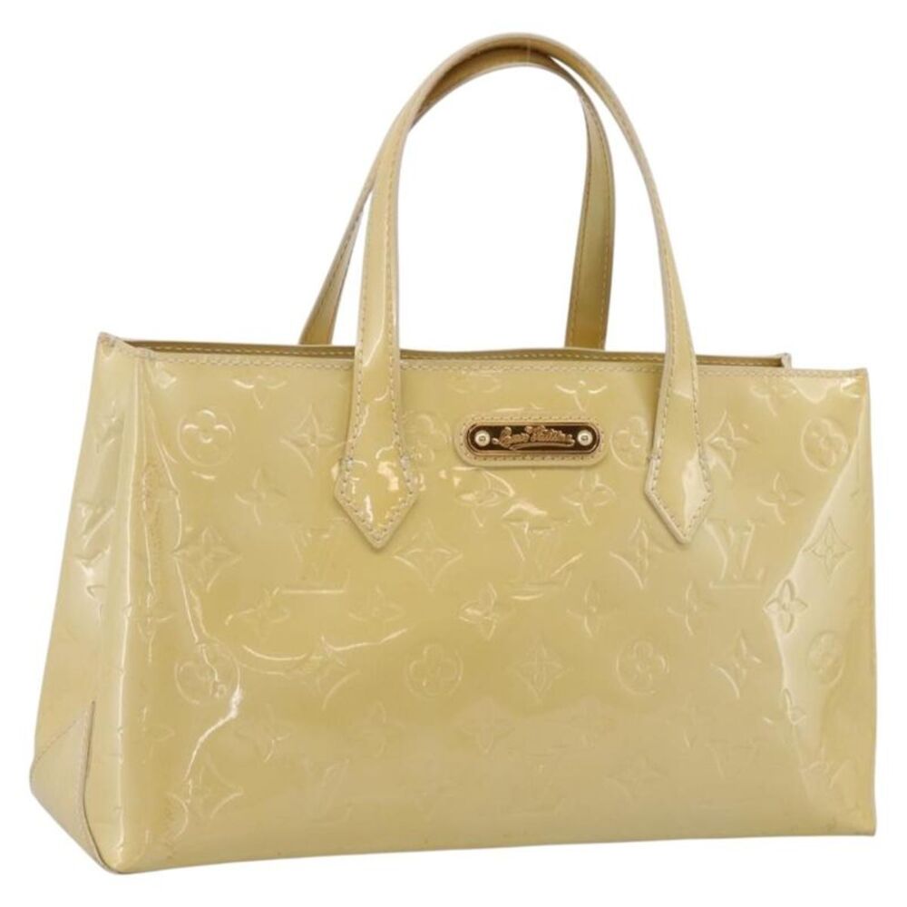 Louis Vuitton Wilshire Monogram Vernis Yellow Patent_Leather Handbag